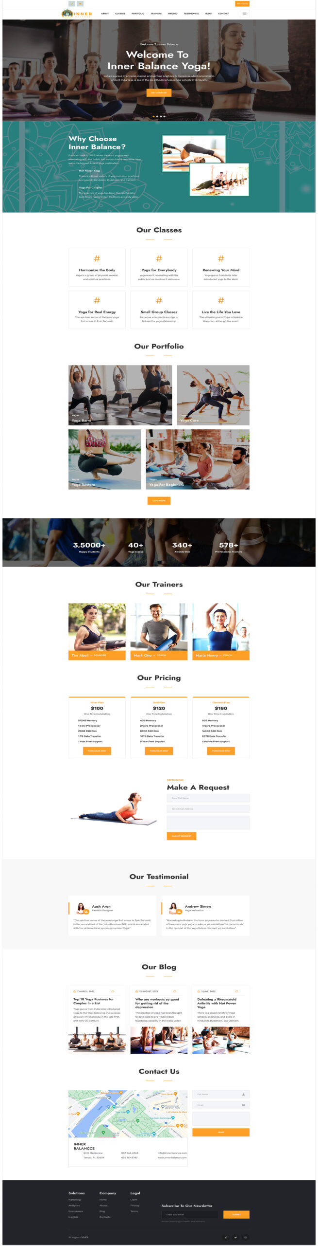 Landing Page of Inner Balance by Aella