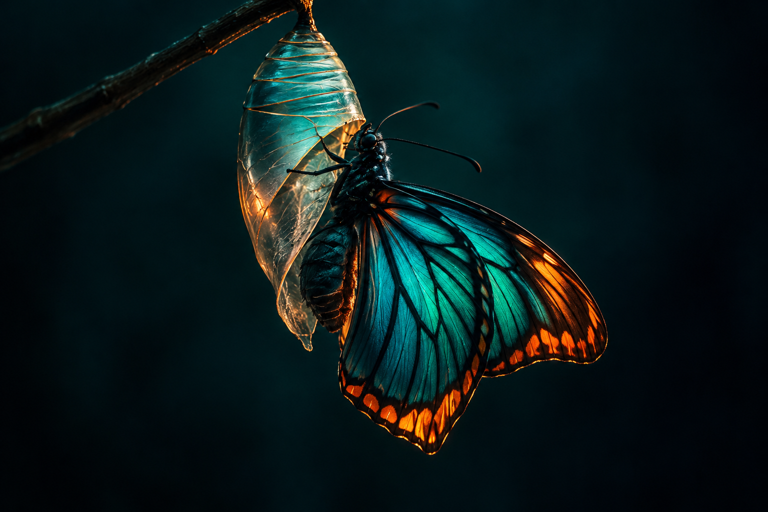 Signs you need a rebrand — butterfly transformation in Aella teal and orange